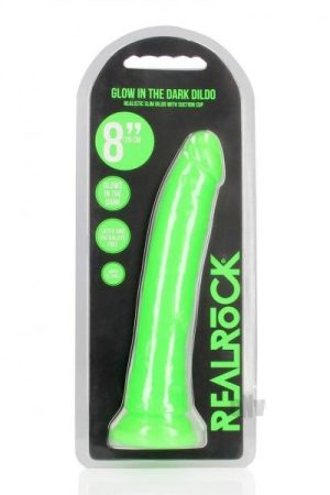 Realrock Slim Dildo 8 Gitd Green