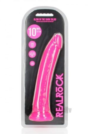 Realrock Slim Dildo 10 Gitd Pink