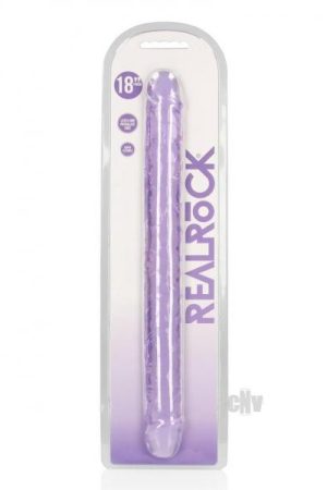 Realrock Crystal Clear Dbl Dong 18 Pur
