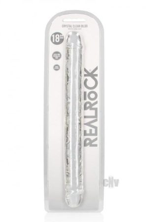 Realrock Crystal Clear Dbl Dong 18 Tra