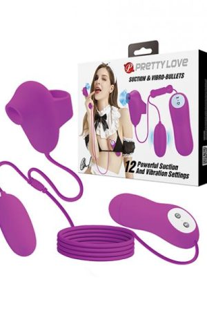 Pretty Love Suction & Vibro Bullets - Fuchsia
