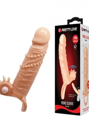 Pretty Love Connor 6.7" Vibrating Penis Sleeve - Ivory