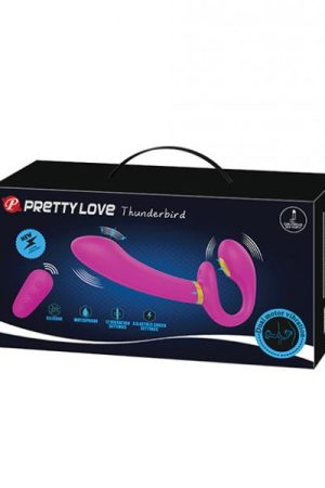 Pretty Love Thunderbird Electrostim Strapless Strap On - Fuchsia
