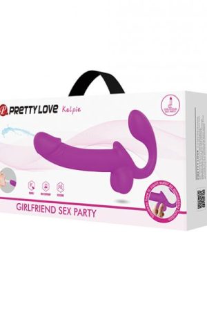 Pretty Love Kelpie Squirting Strapless Strap On - Fuchsia