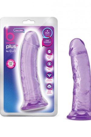 Blush B Yours Plus 8" Roar N Ride Dildo - Purple