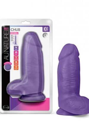 Blush Au Naturel Bold Chub 10" Dildo - Purple