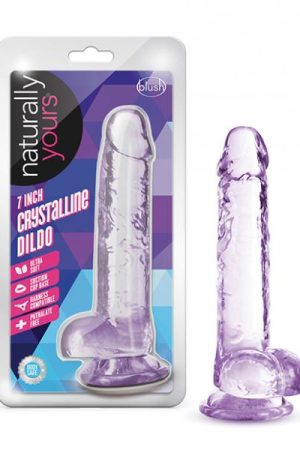 Blush Naturally Yours 7" Crystalline Dildo - Amethyst