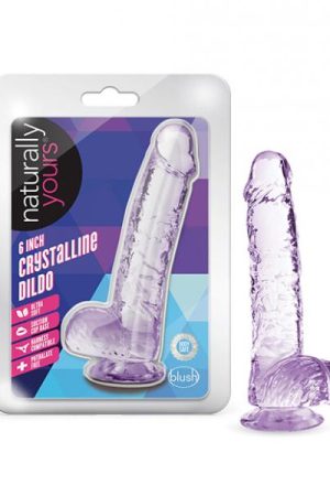 Blush Naturally Yours 6" Crystalline Dildo - Amethyst
