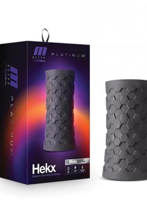 Blush M Elite Platinum Hekx Silicone Stroker - Black