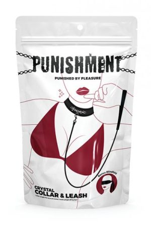 Punishment Crystal Detail Collar & 37" Leash