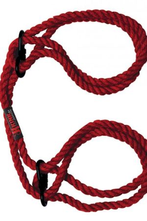 Kink Hogtied Bind & Tie Hemp Wrist Or Ankle Cuffs Hemp Red