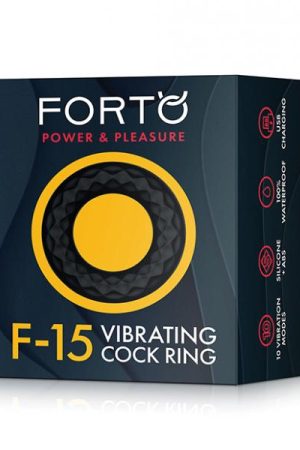 Forto F-15 Vibrating Cock Ring - Black