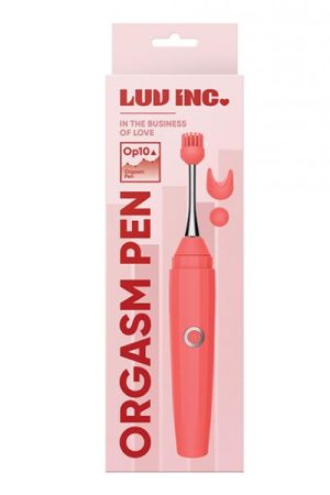 Luv Inc. Orgasm Pen W/three Attachments - Coral