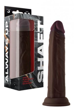 Shaft Model J Flexskin Liquid Silicone 8.5" Dong - Mahogany