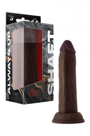 Shaft Model J Flexskin Liquid Silicone 6.5" Dong - Mahogany