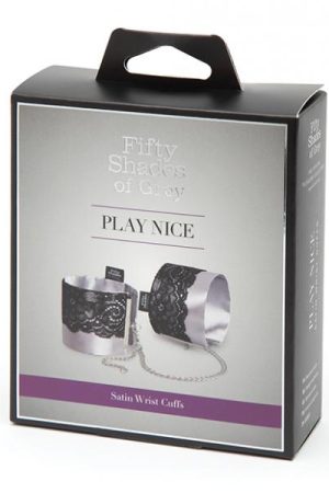 Fifty Shades Of Grey Play Nice Satin & Lace Wrist Cuffs