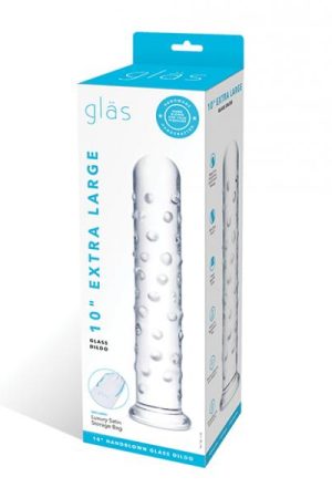 Glas 10" Extra Large Glass Dildo - Clear