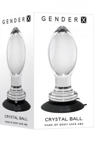 Gender X Crystal Ball Plug W/suction Cup - Clear
