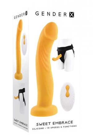Gender X Sweet Embrace Dual Motor Strap On Vibe W/harness - Yellow