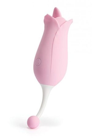 Dora Rose Toy Clit Vibrator & Tongue Licker - Pink