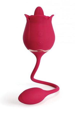 Fiona Clit Licking Rose & Vibrating Egg - Red