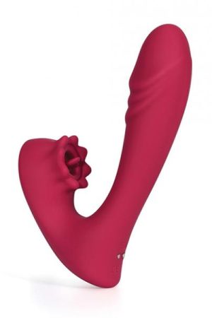 Lacy G-spot Vibrator W/tongue Licker