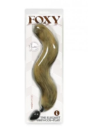 Foxy Fox Tail Silicone Butt Plug - Gold