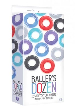 The 9's Baller's Dozen Original 12pc Cockring Set - Asst. Colors