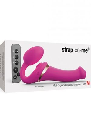 Strap On Me Multi Orgasm Bendable Strapless Strap On Medium - Fuchsia