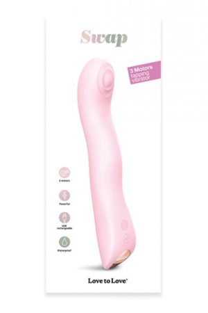 Love To Love Swap Tapping Vibrator - Baby Pink