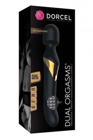 Dorcel Dual Orgasms Wand Vibrator - Black/gold