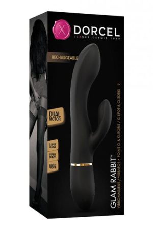 Dorcel Glam Rabbit Vibrator - Black/gold
