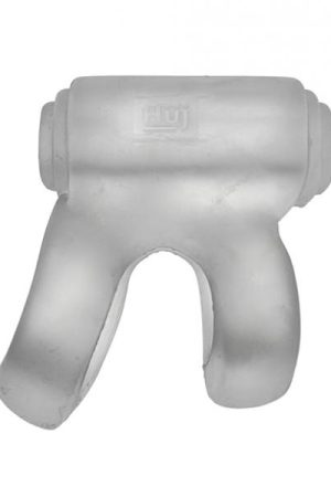 Hunkyjunk Revhammer Shaft Vibe Ring - Clear Ice W/blue Vibe