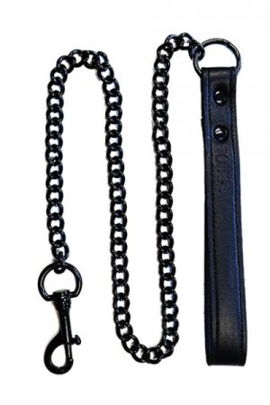 Rouge Leather Lead - Black With Black