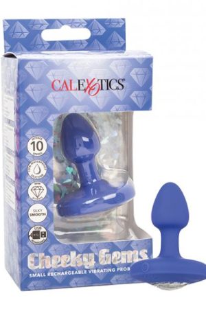 Cheeky Gems Small Rechargeable Vibrating Probe - Blue