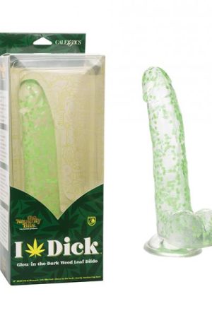Naughty Bits I Leaf Dick Glow In The Dark Weed Leaf Dildo