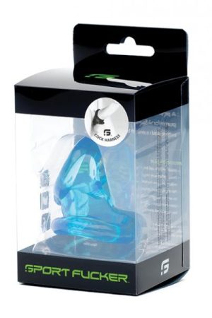 Sport Fucker Cock Harness - Ice Blue