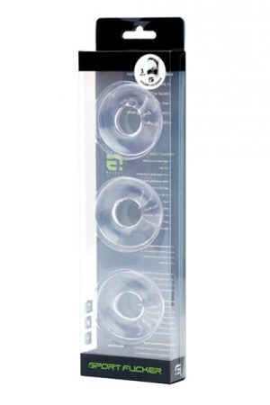 Sport Fucker Chubby Cockring Pack Of 3 - Clear