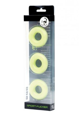 Sport Fucker Chubby Cockring Pack Of 3 - Glow