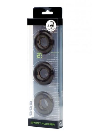 Sport Fucker Chubby Cockring Pack Of 3 - Smoke
