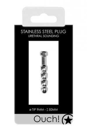 Shots Ouch 9mm Urethral Sounding Metal Plug