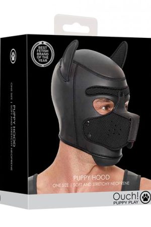 Shots Ouch Puppy Play Puppy Hood - Black
