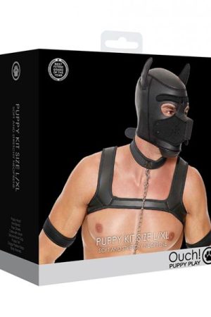 Shots Ouch Puppy Play Complete Kit - Lxl Black