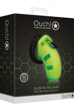 Shots Ouch 3.5" Model 20 Cock Cage - Glow In The Dark