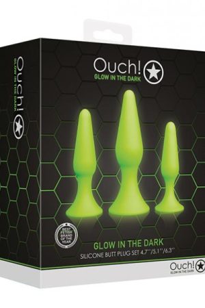 Shots Ouch Butt Plug Set - Glow In The Dark