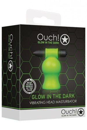 Shots Ouch Vibrating Head Masturbator - Glow In The Dark