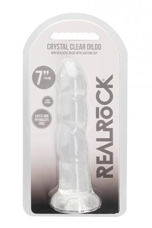 Shots Realrock Crystal Clear 7" Dildo  - Transparent