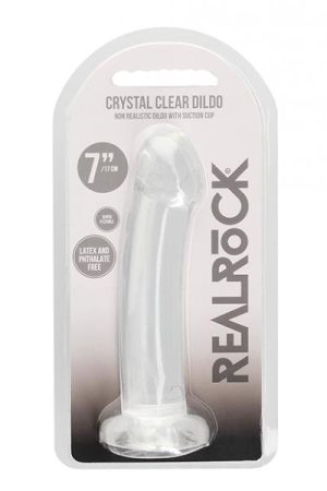 Shots Realrock Crystal Clear 7" Dildo  - Transparent