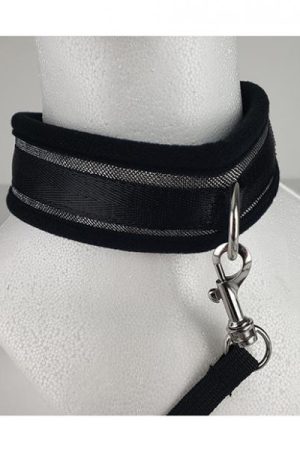 Spartacus Collar & Leash - Neoprene Silver