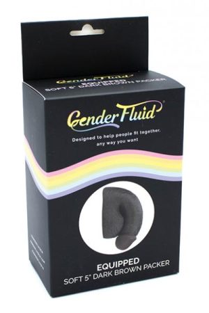 Gender Fluid 5" Equipped Soft Packer - Dark Brown